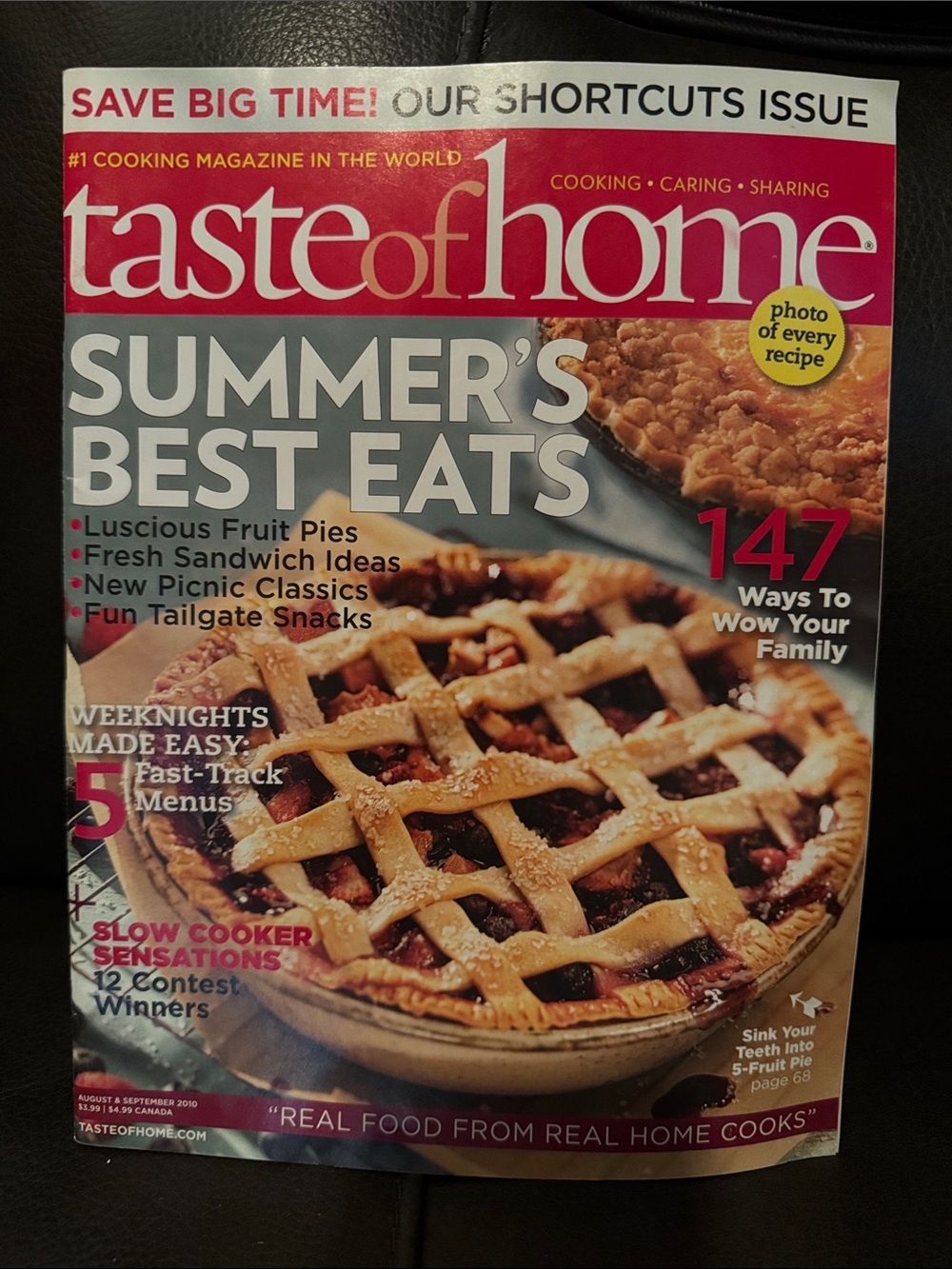5/$15 taste of home Summer's Best Eats Magazine - August September 2010